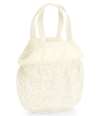 W151 Westford Mill Organic Cotton Mini Mesh Grocery Bag Natural colour image
